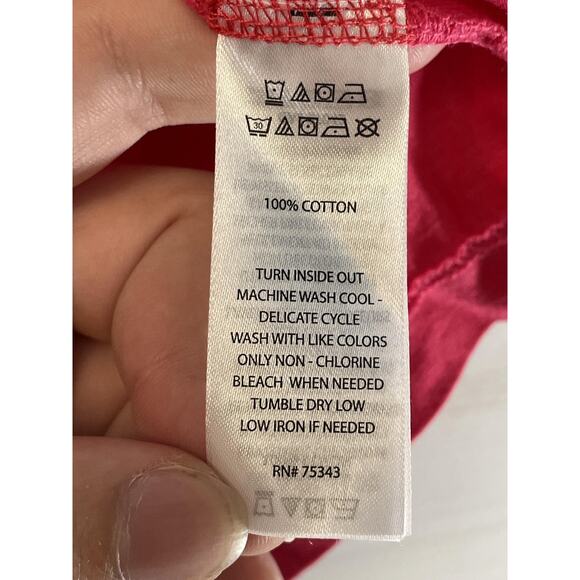 Rachel Zoe Shirt Womens Small Red Cutout Crewneck 100% Cotton Short Sleeve Tee - Picture 7 of 9